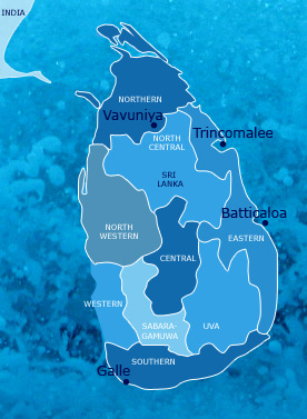 Map of Sri Lanka Map of Sri Lanka