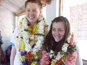 Hayley and Clare in Sri Lanka