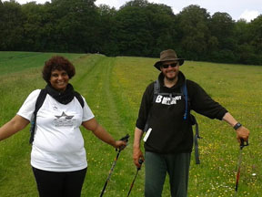 Dilanee and Philip in the Oxfordshire countryside