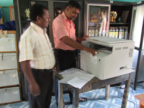 Photo copier working