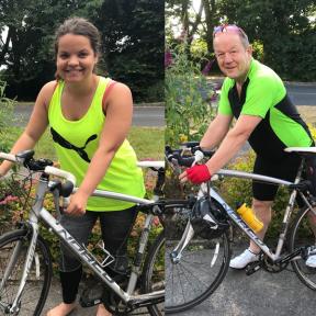 Amali and John Cycling