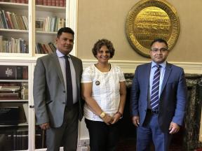 Dilanee with Mr Abdul Haleen and Mr Sam Cooray