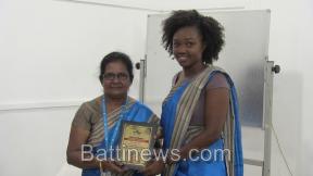 Zeddy presenting award