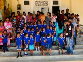 children who attend St Peters preschool in Yatiyanthota