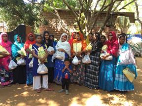 Gratitude for food parcels