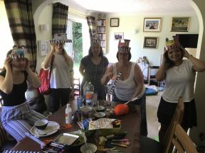 Team 2 making trip hats