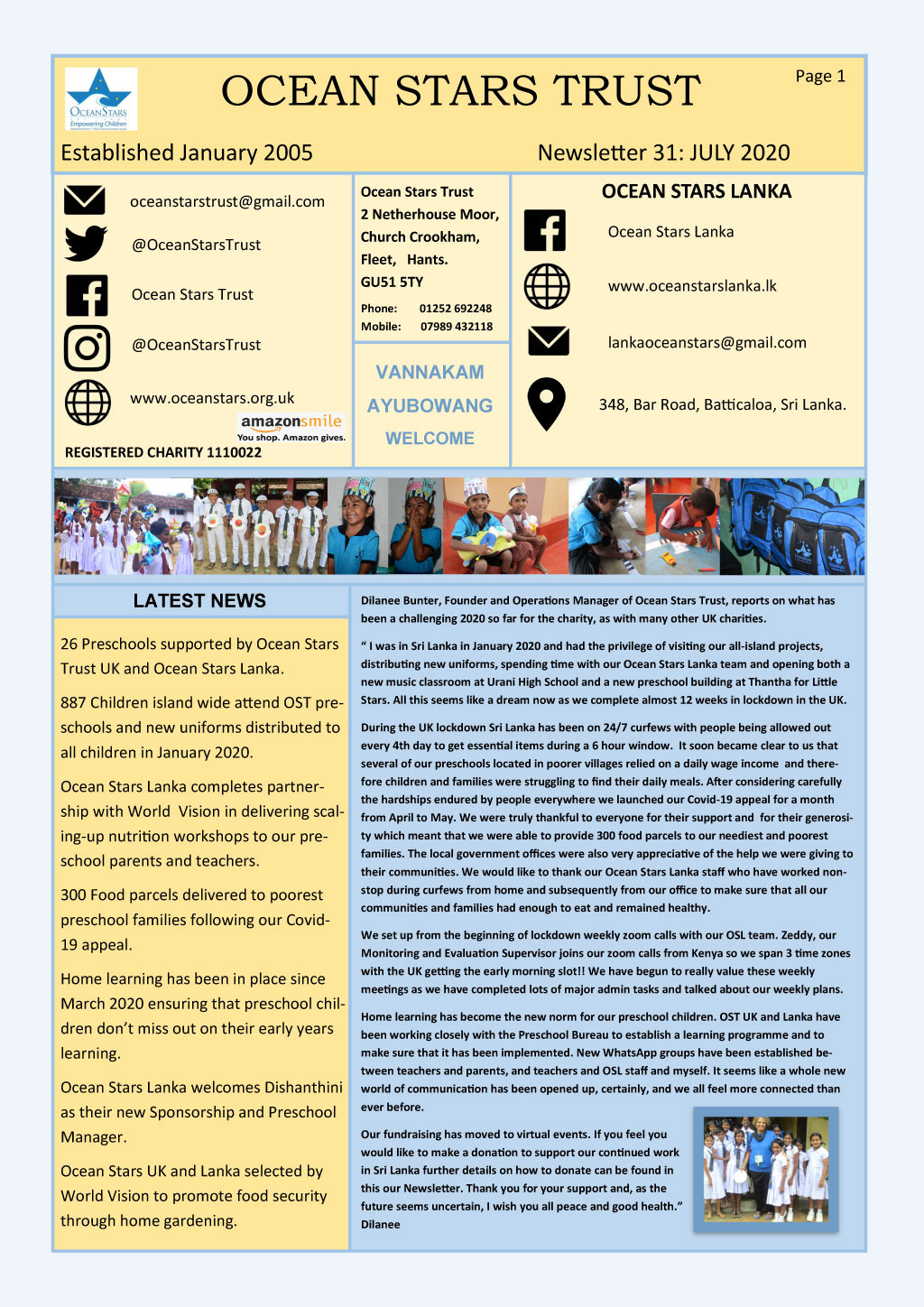 Ocean Stars Newsletter July 2020