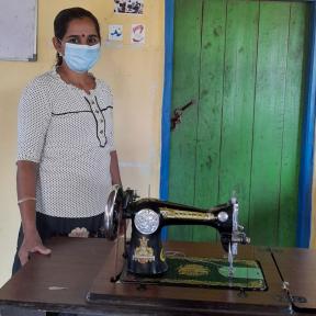 Manchula, the Sewing teacher in Ampilanthurai Hope house