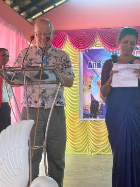 Opening new classroom in Sri Lanka
