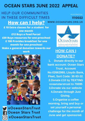 Ocean Stars June 2022 Appeal Flyer