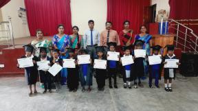 Children with their certificates