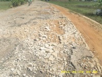 Sri Lanka damaged road bed