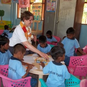 Art classes at Grace's childrens home Sri Lanka
