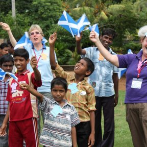 Ocean Stars visit Grace children's home - cheering on the racers