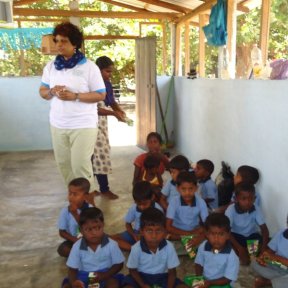 Snack time at Sri Lanka pre school