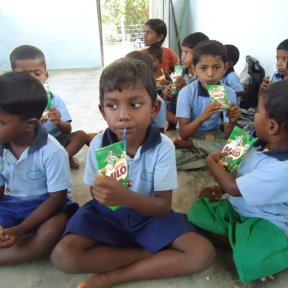 Snack time at Sri Lanka pre school
