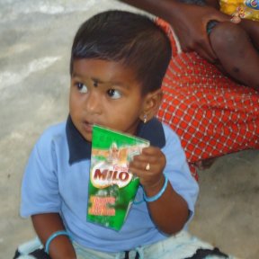 Sri Lanka school boy drinking